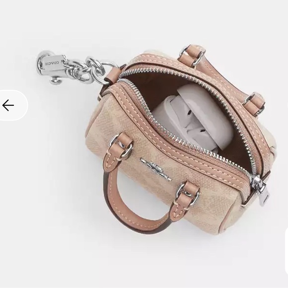 🚨🚨Sold🚨🚨Coach Brown Mini Rowan Bag Charm - Picture 7 of 8